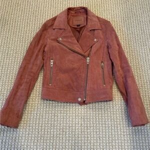 Blank NYC Suede Moto Jacket - Dusty Rose